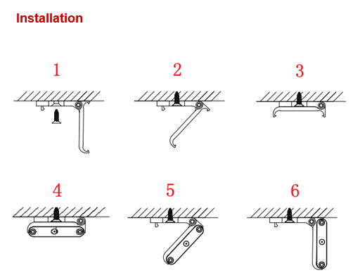 Step by step instruction on how to install the bracket and how it functions after installation.