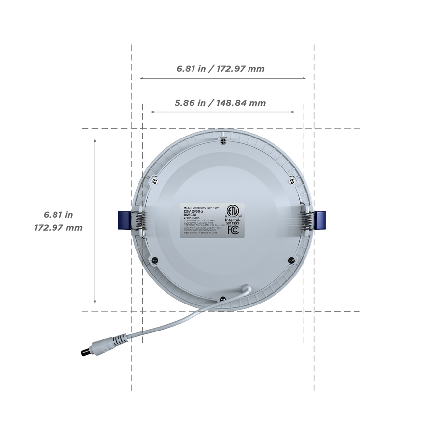 6" Round Low Profile Recessed Panel Light