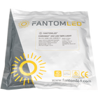 Sealed Fantom LED pouch with Fantom LED 16.4ft tape light inside. With Fantom LED brand and logo printed on and a  product detailing sticker on the pouch