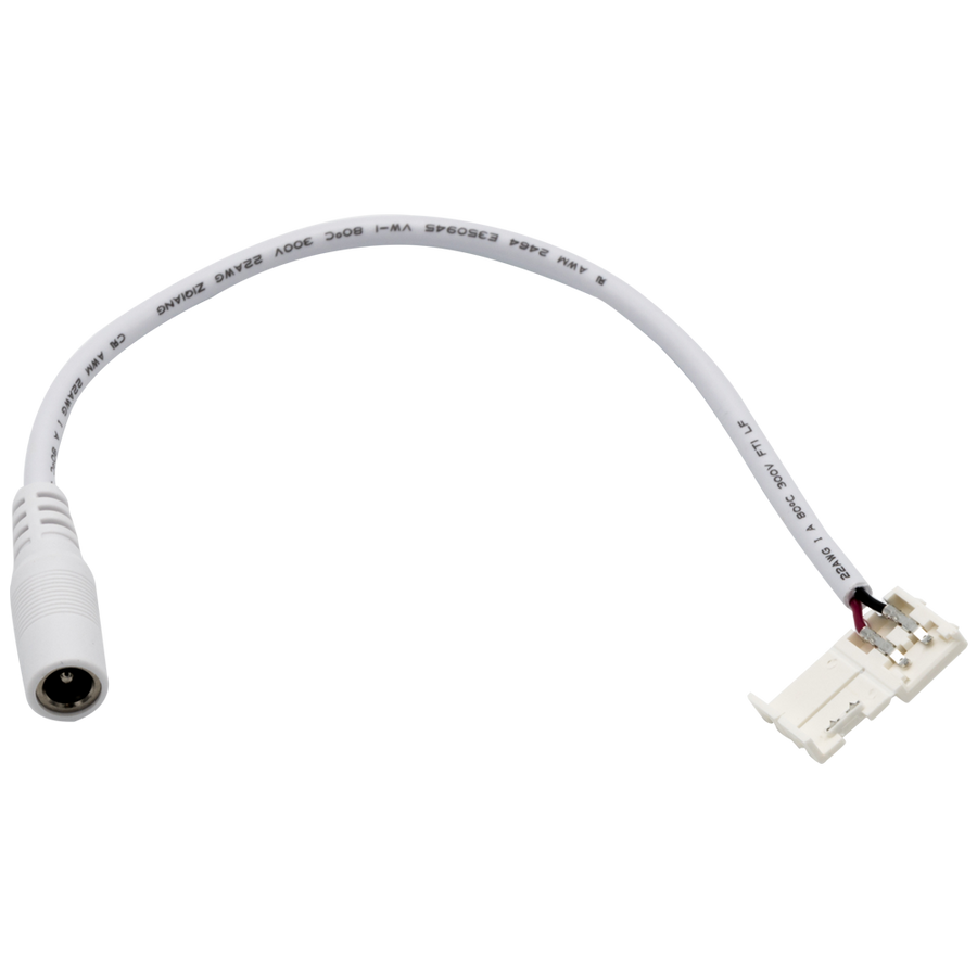 CLICKLOCK™ Female DC Plug with 8mm Splice Connector, 6" - 5 Pack