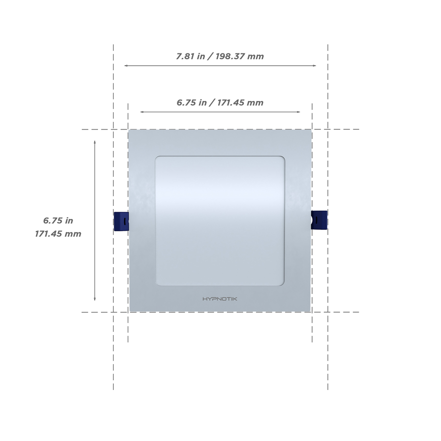 6" Square Low Profile Recessed Panel Light